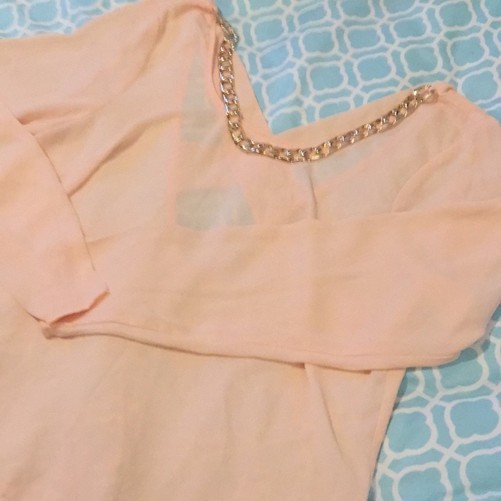 Classy Peach Dress Blouse